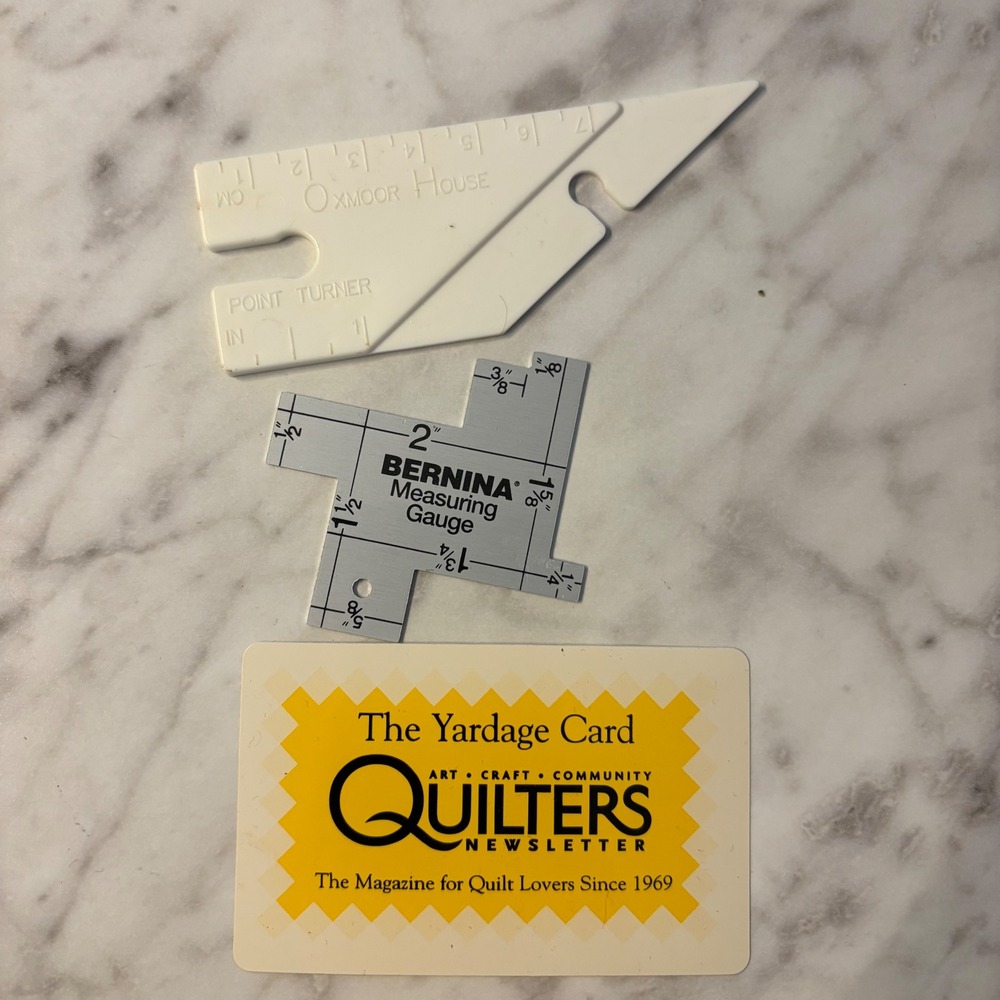 Bernina Measuring Gauge Oxmoor House Point Turner Quilters Yardage Card‎ Lot